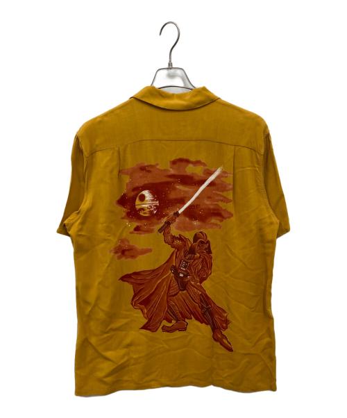 THE REAL McCOY'S（ザ・リアルマッコイズ）THE REAL McCOY'S (ザ・リアルマッコイズ) STAR WARS (スターウォーズ) 総柄レーヨンシャツ ブラウン サイズ:Lの古着・服飾アイテム