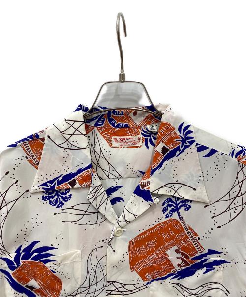 Sun Surf（サンサーフ）Sun Surf (サンサーフ) 長袖アロハシャツ ホワイト サイズ:Ｍの古着・服飾アイテム