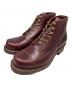 SKULL & MOSH（スカルアンドモッシュ）の古着「CAP TOE LACE UP BOOTS」｜レッド(WINE)