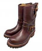 SKULL & MOSHスカルアンドモッシュ）の古着「ENGINEER BOOTS」｜レッド(WINE)