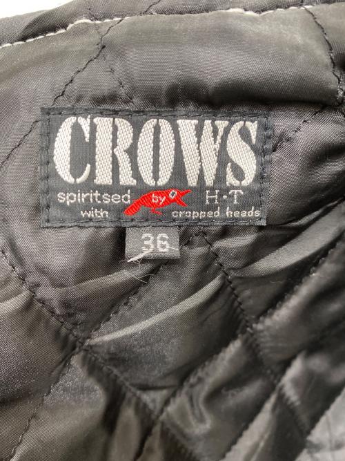 CROWS（クローズ）CROWS (クローズ) CROPPED HEADS (クロップドヘッズ) 武装戦線TFOAダブルライダースジャケット ホワイト サイズ:36の古着・服飾アイテム