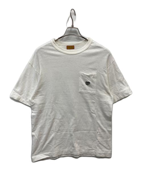 HUMAN MADE（ヒューマンメイド）HUMAN MADE (ヒューマンメイド) ポケットTシャツ ホワイト サイズ:Lの古着・服飾アイテム