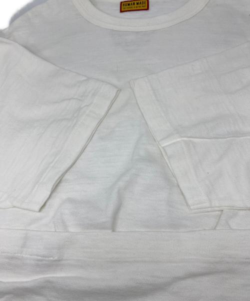 HUMAN MADE（ヒューマンメイド）HUMAN MADE (ヒューマンメイド) ポケットTシャツ ホワイト サイズ:Lの古着・服飾アイテム