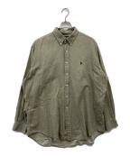 RALPH LAURENラルフローレン）の古着「ボタンダウンシャツ」｜カーキ