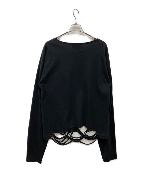 GRANCY（グランシー）GRANCY (グランシー) 総柄ラインストーングラフィックロンT ブラック サイズ:Lの古着・服飾アイテム