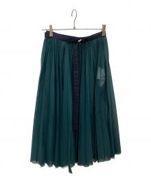 sacai（サカイ）の古着「プリーツスカート」｜グリーン