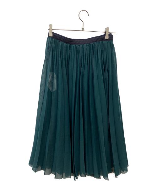sacai（サカイ）sacai (サカイ) プリーツスカート グリーン サイズ:1の古着・服飾アイテム