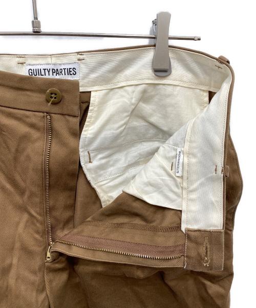 WACKO MARIA（ワコマリア）WACKO MARIA (ワコマリア) DOUBLE PLEATED CHINO TROUSERS ブラウン サイズ:Lの古着・服飾アイテム