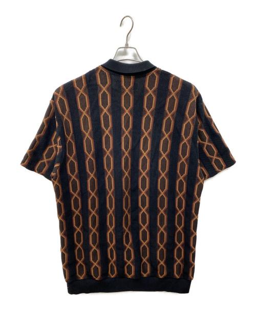 WACKO MARIA（ワコマリア）WACKO MARIA (ワコマリア) KNIT POLO SHIRT TYPE-3 ブラウン サイズ:XLの古着・服飾アイテム