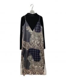 Ameri（アメリ）の古着「TROMPE L'OEIL SET TOP CAMI DRESS」｜ブラック