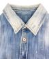中古・古着 DSQUARED2 (ディースクエアード) Distressed Cotton Denim Long Sleeve Shirt ブルー サイズ:42：6000円