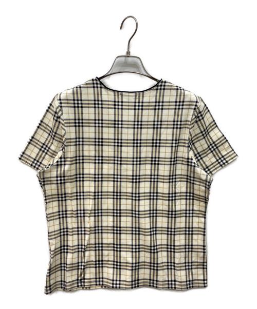 BURBERRY LONDON（バーバリーロンドン）BURBERRY LONDON (バーバリーロンドン) ノバチェック半袖カットソー ベージュ サイズ:13の古着・服飾アイテム