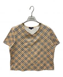 BURBERRY LONDON（バーバリーロンドン）の古着「ノバチェック半袖カットソー」｜ブラウン