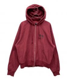 stussy×DOVER STREET MARKET（ステューシー×ドーバー ストリート マーケット）の古着「ZIP HOODIE」｜レッド