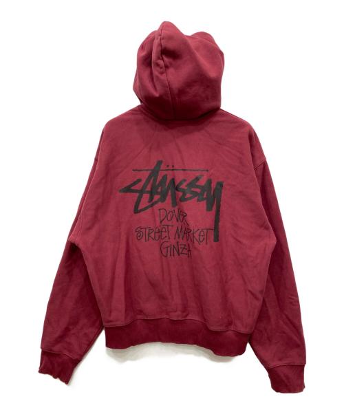 stussy（ステューシー）stussy (ステューシー) DOVER STREET MARKET (ドーバー ストリート マーケット) ZIP HOODIE レッド サイズ:XLの古着・服飾アイテム