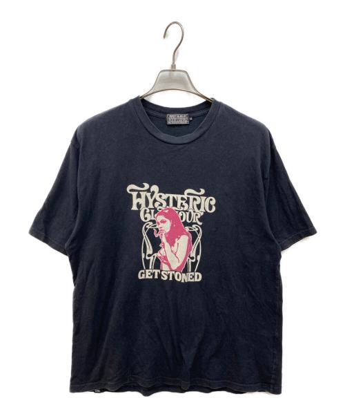 Hysteric Glamour（ヒステリックグラマー）Hysteric Glamour (ヒステリックグラマー) プリントTシャツ ブラック サイズ:XLの古着・服飾アイテム