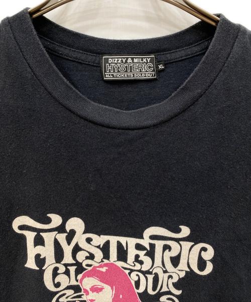 Hysteric Glamour（ヒステリックグラマー）Hysteric Glamour (ヒステリックグラマー) プリントTシャツ ブラック サイズ:XLの古着・服飾アイテム