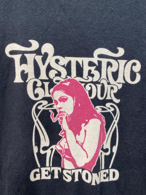 Hysteric Glamour（ヒステリックグラマー）Hysteric Glamour (ヒステリックグラマー) プリントTシャツ ブラック サイズ:XLの古着・服飾アイテム
