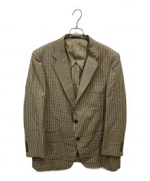 BURBERRY（バーバリー）の古着「チェックテーラードジャケット」｜ベージュ
