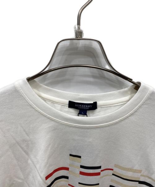 BURBERRY LONDON（バーバリーロンドン）BURBERRY LONDON (バーバリーロンドン) プリントTシャツ ホワイト サイズ:L 未使用品の古着・服飾アイテム