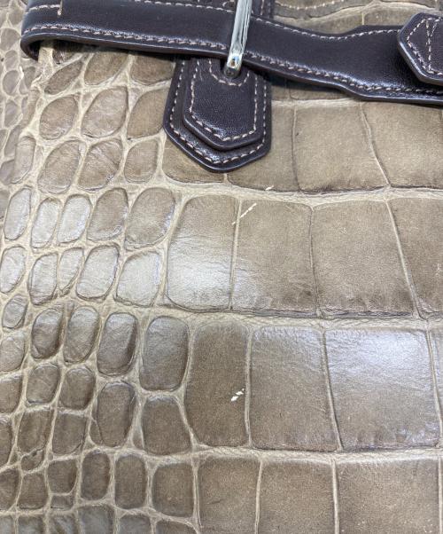 COACH（コーチ）COACH (コーチ) クロコ型押し バッグ グレーの古着・服飾アイテム