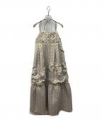 saharaサハラ）の古着「Smocking Design Dress」｜グレー