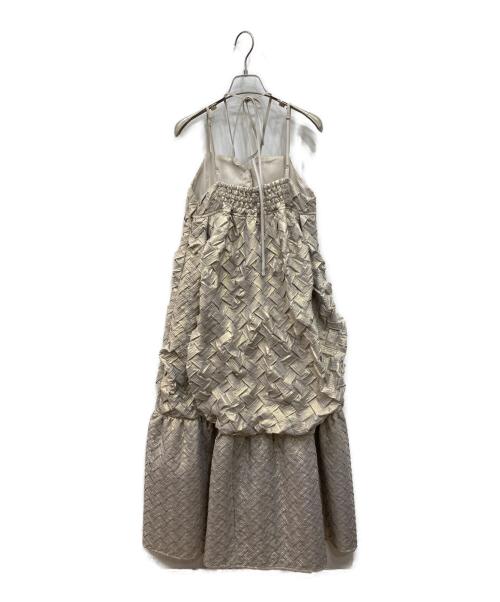 sahara（サハラ）sahara (サハラ) Smocking Design Dress グレー サイズ:FREEの古着・服飾アイテム