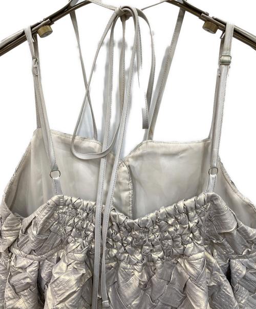 sahara（サハラ）sahara (サハラ) Smocking Design Dress グレー サイズ:FREEの古着・服飾アイテム