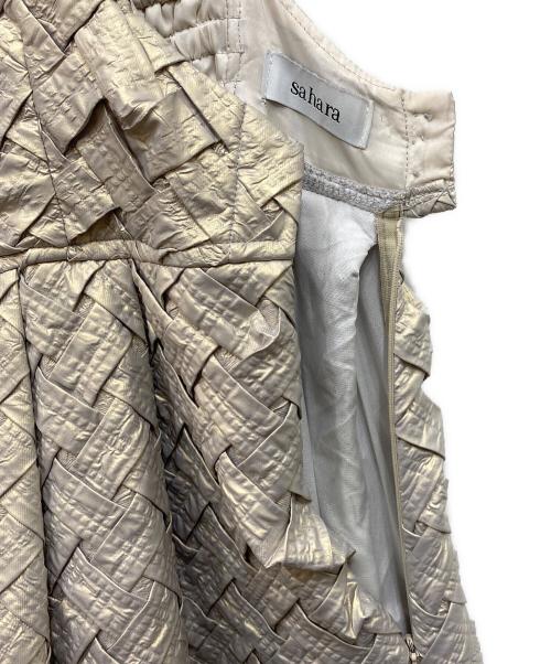 sahara（サハラ）sahara (サハラ) Smocking Design Dress グレー サイズ:FREEの古着・服飾アイテム