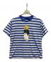 POLO RALPH LAUREN（ポロ・ラルフローレン）の古着「Polo ベア ストライプド コットン Tシャツ」｜ホワイト×ブルー