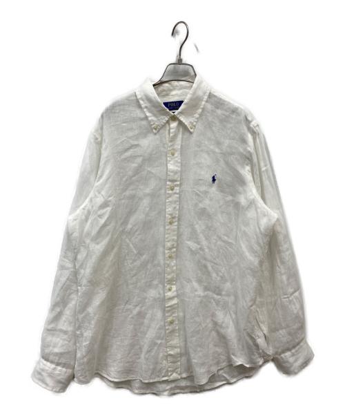 POLO RALPH LAUREN（ポロ・ラルフローレン）POLO RALPH LAUREN (ポロ・ラルフローレン) リネンシャツ ホワイト サイズ:Lの古着・服飾アイテム