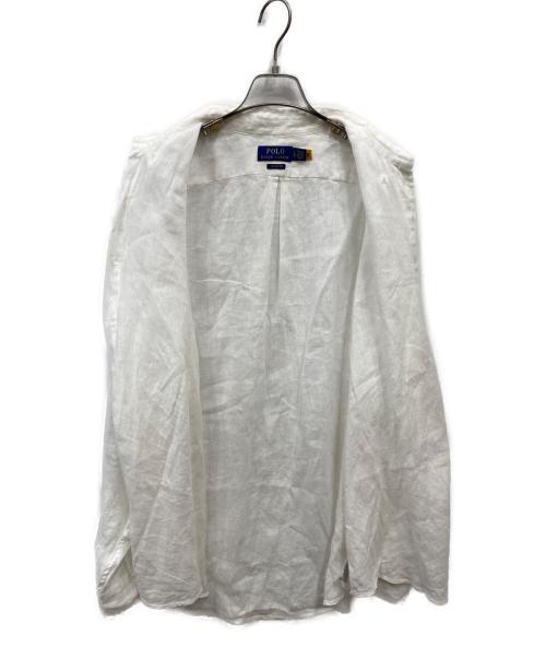 POLO RALPH LAUREN（ポロ・ラルフローレン）POLO RALPH LAUREN (ポロ・ラルフローレン) リネンシャツ ホワイト サイズ:Lの古着・服飾アイテム