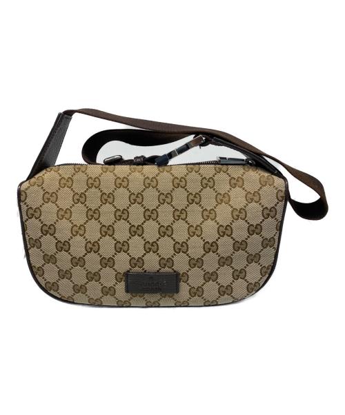 GUCCI（グッチ）GUCCI (グッチ) GGキャンバスウエストバッグ ベージュの古着・服飾アイテム