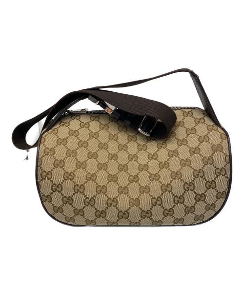 GUCCI（グッチ）GUCCI (グッチ) GGキャンバスウエストバッグ ベージュの古着・服飾アイテム