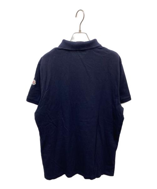 MONCLER（モンクレール）MONCLER (モンクレール) ロゴパッチポロシャツ ネイビー サイズ:XLの古着・服飾アイテム