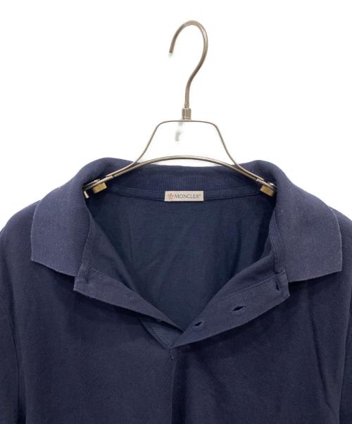 MONCLER（モンクレール）MONCLER (モンクレール) ロゴパッチポロシャツ ネイビー サイズ:XLの古着・服飾アイテム
