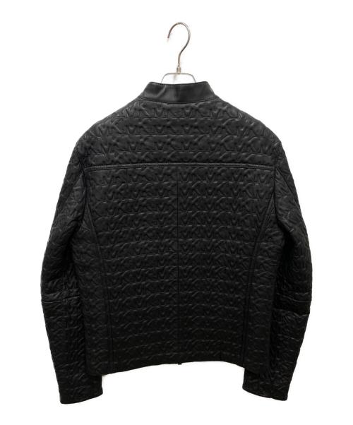 MICHAEL KORS（マイケルコース）MICHAEL KORS (マイケルコース) ロゴキルティングラムレザージャケット ブラック サイズ:Sの古着・服飾アイテム