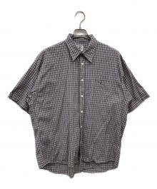 A BATHING APE（アベイシングエイプ）の古着「エイプヘッドパッチ半袖シャツ」｜ホワイト×グリーン