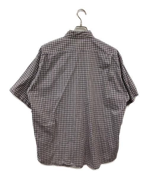 A BATHING APE（アベイシングエイプ）A BATHING APE (アベイシングエイプ) エイプヘッドパッチ半袖シャツ ホワイト×グリーン サイズ:Lの古着・服飾アイテム
