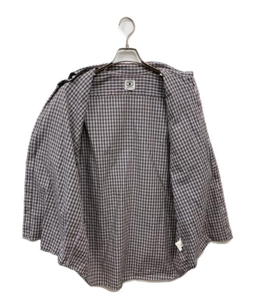A BATHING APE（アベイシングエイプ）A BATHING APE (アベイシングエイプ) エイプヘッドパッチ半袖シャツ ホワイト×グリーン サイズ:Lの古着・服飾アイテム