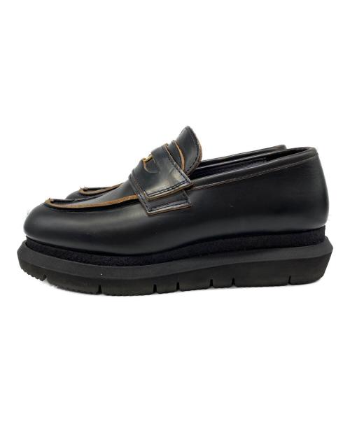 sacai（サカイ）sacai (サカイ) COWHIDE DOUBLE LOAFER ブラック サイズ:42の古着・服飾アイテム