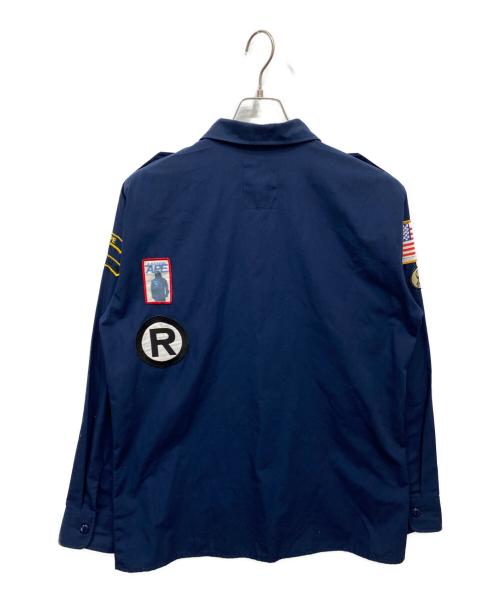 A BATHING APE（アベイシングエイプ）A BATHING APE (アベイシングエイプ) ボーイスカウトシャツ ネイビー サイズ:Lの古着・服飾アイテム