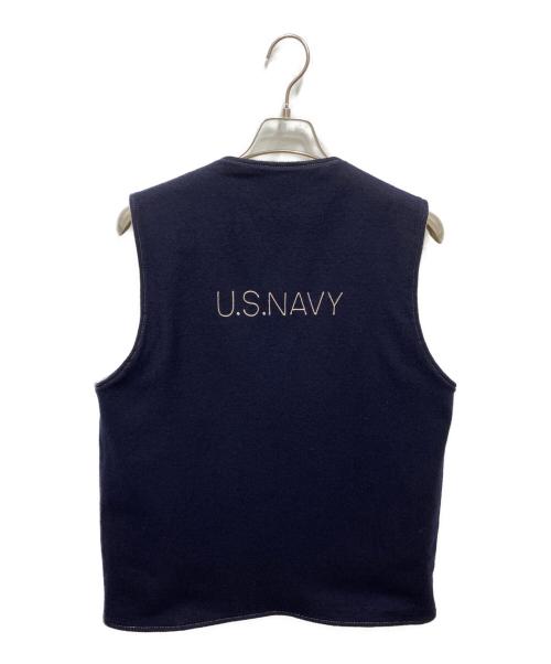 BUZZ RICKSON'S（バズリクソンズ）BUZZ RICKSON'S (バズリクソンズ) U.S. NAVY BLANKET VEST REVERSIBLE アイボリー×ネイビー サイズ:40の古着・服飾アイテム