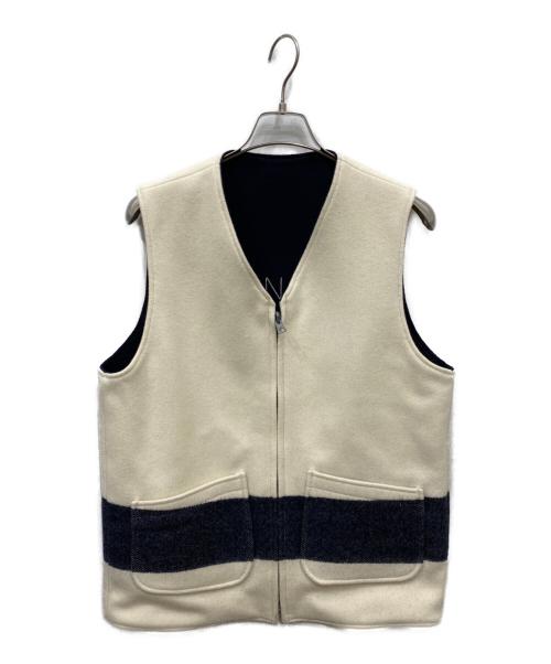 BUZZ RICKSON'S（バズリクソンズ）BUZZ RICKSON'S (バズリクソンズ) U.S. NAVY BLANKET VEST REVERSIBLE アイボリー×ネイビー サイズ:40の古着・服飾アイテム