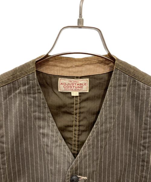 ADJUSTABLE COSTUME（アジャスタブルコスチューム）ADJUSTABLE COSTUME (アジャスタブルコスチューム) ベスト ブラウン サイズ:38の古着・服飾アイテム