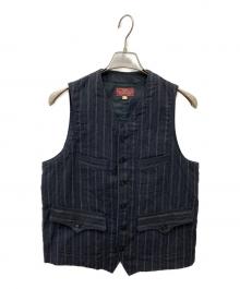 ADJUSTABLE COSTUME（アジャスタブルコスチューム）の古着「ベスト」｜ネイビー