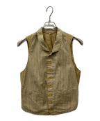 SUGAR CANE×MISTER FREEDOMシュガーケーン×ミスターフリーダム）の古着「STRIPE HACENDADO WAISTCOAT」｜ベージュ