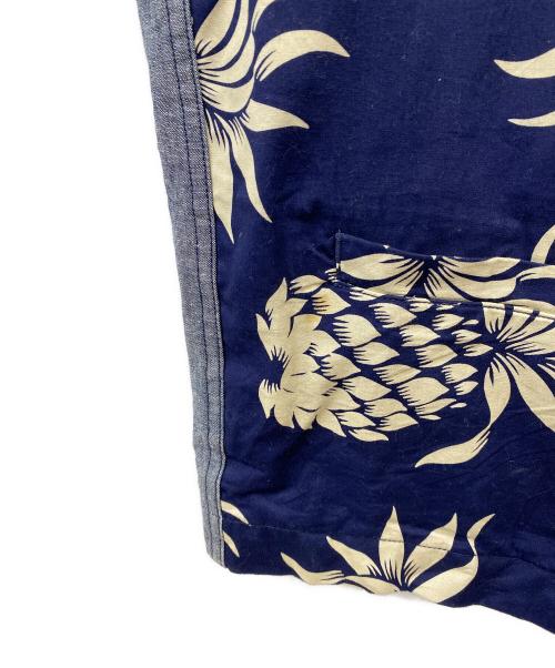 Duke Kahanamoku（デュークカハナモク）DUKE KAHANAMOKU (デュークカハナモク) COTTON TAILORED VEST DUKE'S PINEAPPLE ネイビー サイズ:40の古着・服飾アイテム