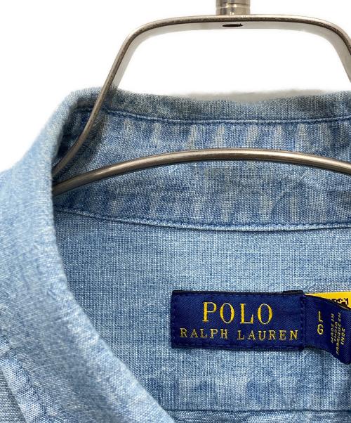 POLO RALPH LAUREN（ポロ・ラルフローレン）POLO RALPH LAUREN (ポロ・ラルフローレン) デニムシャツ インディゴ サイズ:Lの古着・服飾アイテム