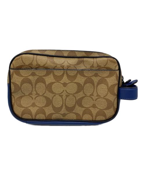COACH（コーチ）COACH (コーチ) セカンドバッグ ベージュ×ネイビーの古着・服飾アイテム